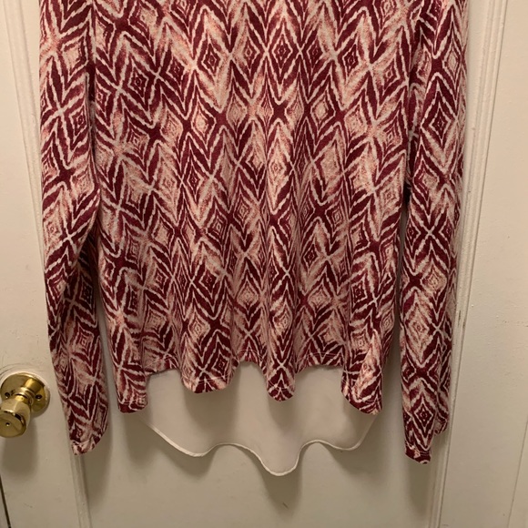 IZ Byer Burgundy sleek polyester top - Picture 3 of 5